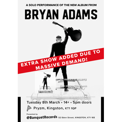 Bryan to perform two shows at Pryzm Kingston March 8th